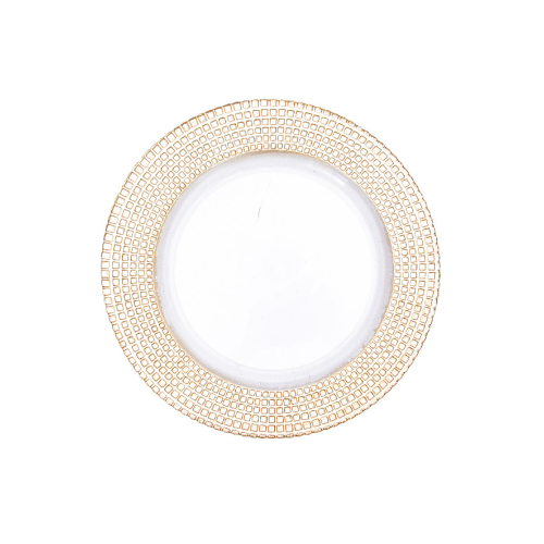 PLATO BASE BORDE DORADO