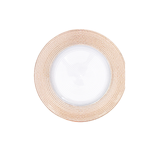 PLATO BASE ESPIRAL ORO ROSA